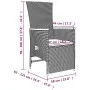 3-piece garden dining set with gray synthetic rattan cushions by vidaXL, Garden sets - Ref: Foro24-3157555, Price: 299,81 €, ...