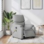 Sillón reclinable de masaje eléctrico tela gris claro