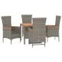 5-teiliges Garten-Essset mit grauen Kissen aus synthetischem Rattan von vidaXL, Gartensets - Ref: Foro24-3157537, Preis: 454,...