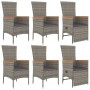 Garden dining set 7 pieces and gray synthetic rattan cushions by vidaXL, Garden sets - Ref: Foro24-3157541, Price: 662,21 €, ...