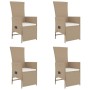 5-piece garden dining set with beige synthetic rattan cushions by vidaXL, Garden sets - Ref: Foro24-3157577, Price: 570,54 €,...