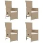 5-piece garden dining set with beige synthetic rattan cushions by vidaXL, Garden sets - Ref: Foro24-3157577, Price: 562,92 €,...