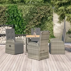5-piece garden dining set with gray synthetic rattan cushions by vidaXL, Garden sets - Ref: Foro24-3157592, Price: 640,94 €, ...