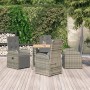 5-piece garden dining set with gray synthetic rattan cushions by vidaXL, Garden sets - Ref: Foro24-3157592, Price: 678,47 €, ...