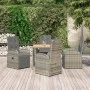 5-piece garden dining set with gray synthetic rattan cushions by vidaXL, Garden sets - Ref: Foro24-3157592, Price: 640,94 €, ...