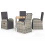 5-piece garden dining set with gray synthetic rattan cushions by vidaXL, Garden sets - Ref: Foro24-3157592, Price: 678,47 €, ...