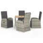 5-piece garden dining set with gray synthetic rattan cushions by vidaXL, Garden sets - Ref: Foro24-3157592, Price: 640,94 €, ...