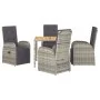 5-piece garden dining set with gray synthetic rattan cushions by vidaXL, Garden sets - Ref: Foro24-3157592, Price: 640,94 €, ...