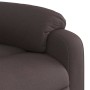 Sillón reclinable elevable tela marrón oscuro