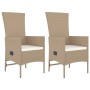 3-piece garden dining set with beige synthetic rattan cushions by vidaXL, Garden sets - Ref: Foro24-3157567, Price: 327,03 €,...