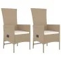 3-teilige Garten-Essgruppe mit beigen Kissen aus synthetischem Rattan von vidaXL, Gartensets - Ref: Foro24-3157567, Preis: 32...