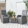 Juego muebles jardín 3 pzas madera acacia ratán sintético gris de vidaXL, Conjuntos de jardín - Ref: Foro24-3157655, Precio: ...