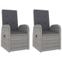 Gartenmöbel-Set 3-teilig Akazienholz grau synthetisches Rattan von vidaXL, Gartensets - Ref: Foro24-3157655, Preis: 376,70 €,...