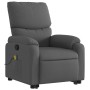 Silla de masaje reclinable de pie de tela gris oscuro