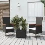 Juego salón jardín 3 pzas ratán sintético y acero negro de vidaXL, Conjuntos de jardín - Ref: Foro24-3157658, Precio: 198,27 ...