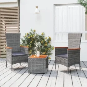 Gartenmöbel-Set 3-teilig Akazienholz grau synthetisches Rattan von vidaXL, Gartensets - Ref: Foro24-3157652, Preis: 195,46 €,...