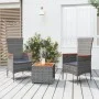 Gartenmöbel-Set 3-teilig Akazienholz grau synthetisches Rattan von vidaXL, Gartensets - Ref: Foro24-3157652, Preis: 195,46 €,...
