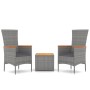 Gartenmöbel-Set 3-teilig Akazienholz grau synthetisches Rattan von vidaXL, Gartensets - Ref: Foro24-3157652, Preis: 202,40 €,...