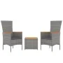Gartenmöbel-Set 3-teilig Akazienholz grau synthetisches Rattan von vidaXL, Gartensets - Ref: Foro24-3157652, Preis: 195,46 €,...