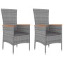 Gartenmöbel-Set 3-teilig Akazienholz grau synthetisches Rattan von vidaXL, Gartensets - Ref: Foro24-3157652, Preis: 202,40 €,...
