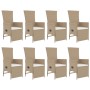 9-piece garden dining set with beige synthetic rattan cushions by vidaXL, Garden sets - Ref: Foro24-3157579, Price: 1,00 €, D...