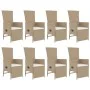 9-piece garden dining set with beige synthetic rattan cushions by vidaXL, Garden sets - Ref: Foro24-3157579, Price: 1,00 €, D...