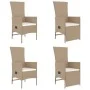 5-piece garden dining set with beige synthetic rattan cushions by vidaXL, Garden sets - Ref: Foro24-3157569, Price: 554,99 €,...