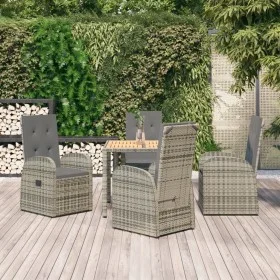 5-piece garden dining set with gray synthetic rattan cushions by vidaXL, Garden sets - Ref: Foro24-3157583, Price: 686,00 €, ...