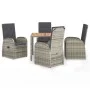 5-piece garden dining set with gray synthetic rattan cushions by vidaXL, Garden sets - Ref: Foro24-3157583, Price: 686,00 €, ...