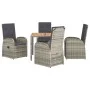 5-piece garden dining set with gray synthetic rattan cushions by vidaXL, Garden sets - Ref: Foro24-3157583, Price: 686,00 €, ...