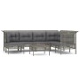 8-teiliges Gartenmöbel-Set und graue synthetische Rattankissen von vidaXL, Gartensets - Ref: Foro24-3187559, Preis: 478,35 €,...