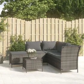 4-piece garden furniture set and gray synthetic rattan cushions by vidaXL, Garden sets - Ref: Foro24-319691, Price: 412,04 €,...