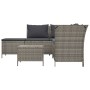 4-teiliges Gartenmöbel-Set und graue synthetische Rattankissen von vidaXL, Gartensets - Ref: Foro24-319691, Preis: 344,80 €, ...