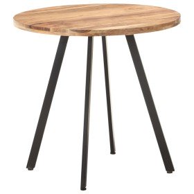 Mesa de comedor de madera maciza de acacia 80 cm