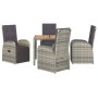 5-piece garden dining set with gray synthetic rattan cushions by vidaXL, Garden sets - Ref: Foro24-3157584, Price: 723,33 €, ...