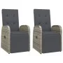 Set comedor de jardín 3 piezas con cojines ratán sintético gris by vidaXL, Garden sets - Ref: Foro24-3157591, Price: 365,60 €...