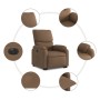 Sillón eléctrico reclinable elevable de tela marrón