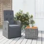 Gartenmöbel-Set 2-teilig Akazienholz grau synthetisches Rattan von vidaXL, Gartensets - Ref: Foro24-3157657, Preis: 207,65 €,...