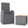 Gartenmöbel-Set 2-teilig Akazienholz grau synthetisches Rattan von vidaXL, Gartensets - Ref: Foro24-3157657, Preis: 207,65 €,...