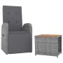 Gartenmöbel-Set 2-teilig Akazienholz grau synthetisches Rattan von vidaXL, Gartensets - Ref: Foro24-3157657, Preis: 207,65 €,...