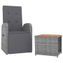 Gartenmöbel-Set 2-teilig Akazienholz grau synthetisches Rattan von vidaXL, Gartensets - Ref: Foro24-3157657, Preis: 219,43 €,...
