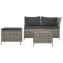 3-teiliges Gartenmöbel-Set und graue synthetische Rattankissen von vidaXL, Gartensets - Ref: Foro24-319693, Preis: 417,97 €, ...