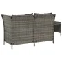 3-teiliges Gartenmöbel-Set und graue synthetische Rattankissen von vidaXL, Gartensets - Ref: Foro24-319693, Preis: 417,97 €, ...