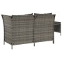 3-teiliges Gartenmöbel-Set und graue synthetische Rattankissen von vidaXL, Gartensets - Ref: Foro24-319693, Preis: 343,12 €, ...