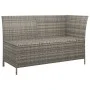 3-teiliges Gartenmöbel-Set und graue synthetische Rattankissen von vidaXL, Gartensets - Ref: Foro24-319693, Preis: 417,97 €, ...