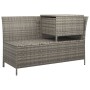 3-teiliges Gartenmöbel-Set und graue synthetische Rattankissen von vidaXL, Gartensets - Ref: Foro24-319693, Preis: 343,12 €, ...