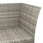 3-teiliges Gartenmöbel-Set und graue synthetische Rattankissen von vidaXL, Gartensets - Ref: Foro24-319693, Preis: 417,97 €, ...