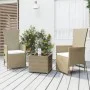 3-teiliges Gartenmöbel-Set aus Stahl und beigem synthetischem Rattan von vidaXL, Gartensets - Ref: Foro24-3157663, Preis: 277...