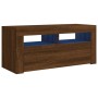 TV-Möbel mit LED-Leuchten, braune Eiche 90x35x40 cm von vidaXL, TV-Möbel - Ref: Foro24-822723, Preis: 57,51 €, Rabatt: %
