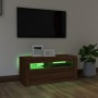 TV-Möbel mit LED-Leuchten, braune Eiche 90x35x40 cm von vidaXL, TV-Möbel - Ref: Foro24-822723, Preis: 57,51 €, Rabatt: %